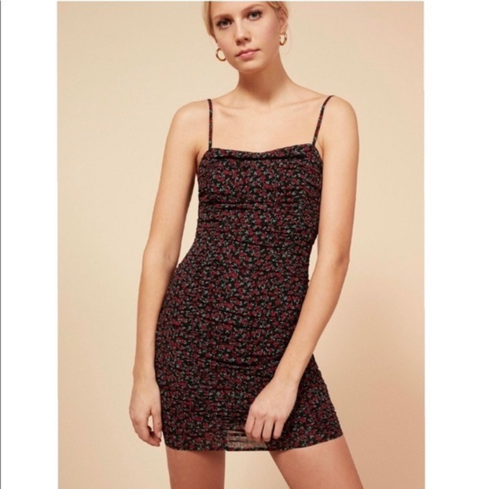 Like New Reformation Wyatt Dress in Rose Print - Size 4